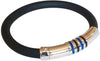 Bracciale neroazzurro, bracciale argento unisex