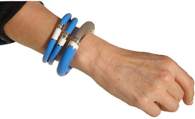 Bracciale ovale metà lucido metà smalto