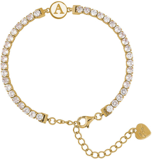 Bracciale Personalizzabile Donna Osa Jewels 7102 N Argento Rodiato 925 Placcato Oro Regolabile
