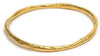 Bracciale placcato in ottone cerchio fino irregolare