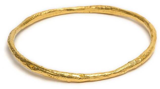 Bracciale placcato in ottone cerchio fino irregolare