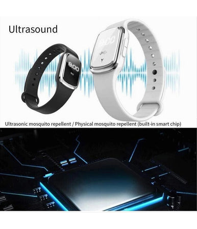 Bracciale Repellente Per Zanzare Ad Ultrasuoni Orologio Dispositivo Antizanzare