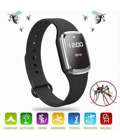 Bracciale Repellente Per Zanzare Ad Ultrasuoni Orologio Dispositivo Antizanzare