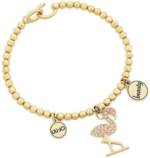 Bracciale rigido Donna LIU JO in Acciaio placcato Oro Liujo Accessorio Per Lei Gioielli Liujo Articolo LJ1489 Braccialetto Idea Regalo