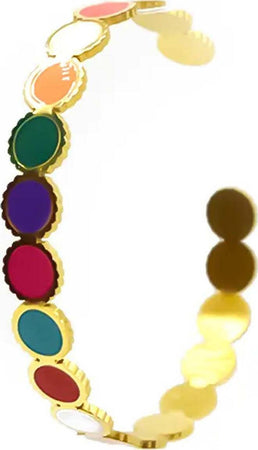 Bracciale Rigido Dots Da Donna Bracciale Multicolore Moda/Donna/Gioielli/Bracciali Leclaf - Napoli, Commerciovirtuoso.it