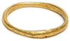 Bracciale rigido placcato in ottone cerchio irregolare