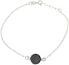 Bracciale sardo donna in argento brunito maglia giunchiglio con centrale corbula