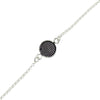 Bracciale sardo donna in argento brunito maglia giunchiglio con centrale corbula