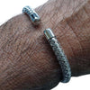 Bracciale tessuto intrecciato in argento