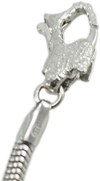 Bracciale unisex argento base per charms Filu & Trama con fermi laterali