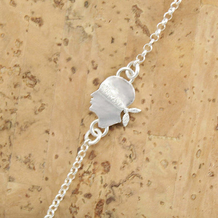 Bracciale con centrale moro simbolo bandiera della Sardegna in argento