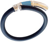 Bracciale unisex, bracciale in argento caucciu e smalto