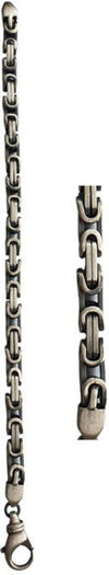 Bracciale uomo a filo quadro in argento 925