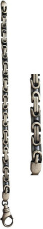 Bracciale uomo a filo quadro in argento 925