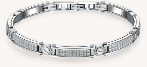 Bracciale Uomo Brosway Bbc15 Semirigido in Acciaio Lucido E Satinato