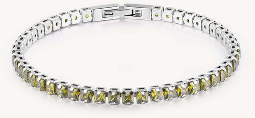 Bracciale Uomo Brosway Bvd24 in Acciaio E Zirconi Peridot