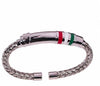 Bracciale uomo con tricolore in argento