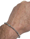 Bracciale uomo design geometrico in argento