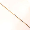 Bracciale uomo in Oro Bianco e Giallo 18 Kt carati braccialetto tubolare con maglie zigrinate fatto a mano 21cm