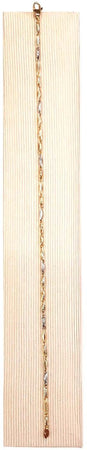 Bracciale uomo in Oro Bianco e Giallo 18 Kt carati braccialetto tubolare con maglie zigrinate fatto a mano 21cm