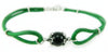Bracciale uomo portafortuna sardo verde e ciondolo su coccu