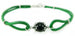 Bracciale uomo portafortuna sardo verde e ciondolo su coccu