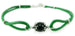 Bracciale uomo portafortuna sardo verde e ciondolo su coccu