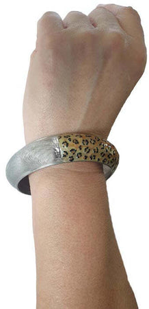 Bracciali argento e smalto ghepardo