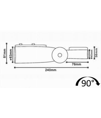 Braccio Adattatore Regolabile In Alluminio Per Lampioni Armature Stradali Bc-g