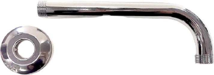 Braccio di sostegno per doccia in ottone cromato da 25 cm