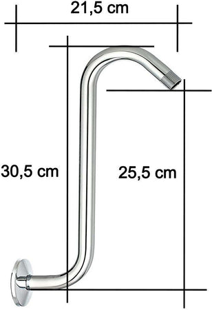Braccio doccia a sbalzo rialzo tondo