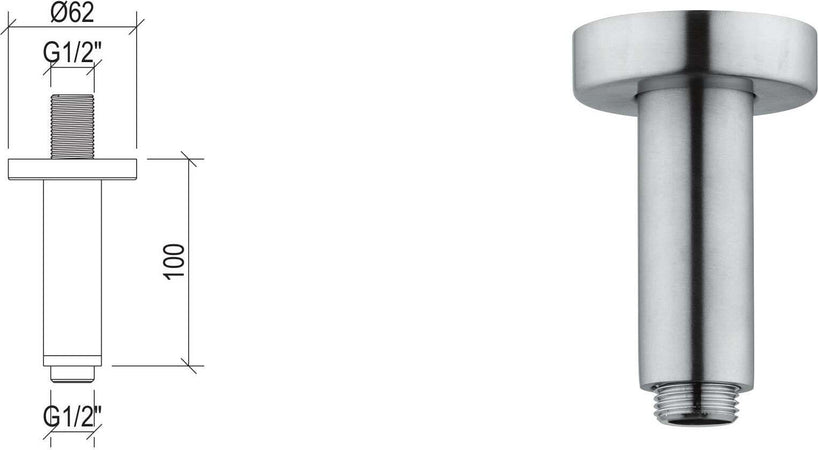 Braccio-doccia-a-soffitto-lungo-10-cm-in-acciaio-inox-316L-di-Tubico-Tevere