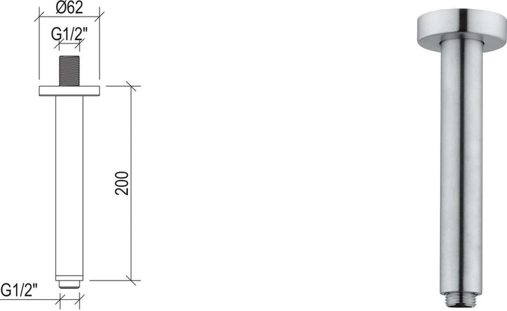 Braccio-doccia-a-soffitto-lungo-20-cm-in-acciaio-inox-316L-di-Tubico-Tevere