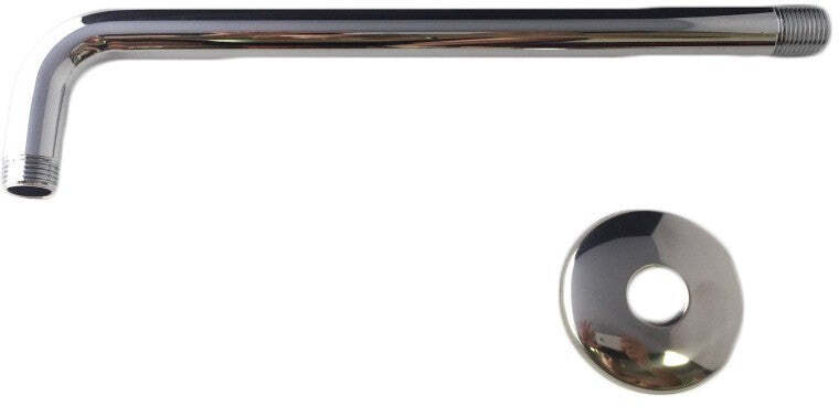 Braccio doccia in ottone cromato da 30 cm