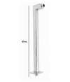 Braccio Doccia In Ottone Cromato Quadrato 40 Cm Per Soffione Bagno Rosone 59493