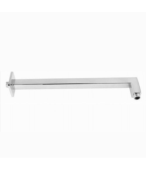 Braccio Doccia In Ottone Cromato Quadrato 40 Cm Per Soffione Bagno Rosone 59493