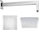 Braccio Doccia Ottone Cromato + Soffione Doccia Quadrato Acciaio Inox 200x200x2 Mm Spessore Fai da te/Attrezzature per cucine e bagni/Attrezzature per bagni/Docce e componenti doccia/Filtri supporti e soffioni doccia/Docce fisse Ogomondo - Martina Franca, Commerciovirtuoso.it