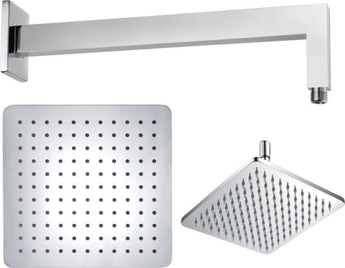 Braccio Doccia Ottone Cromato + Soffione Doccia Quadrato Acciaio Inox 200x200x4 Mm Spessore Fai da te/Attrezzature per cucine e bagni/Attrezzature per bagni/Docce e componenti doccia/Filtri supporti e soffioni doccia/Docce fisse Ogomondo - Martina Franca, Commerciovirtuoso.it