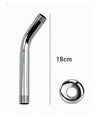 Braccio Per Soffione Doccia Bagno Tondo In Acciaio Cromato Con Rosone 18cm 59498