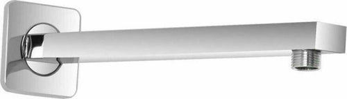 Braccio-per-soffione-doccia-quadrato-in-ottone-cromato-completo-di-rosone-30-cm