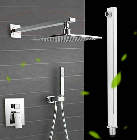 Braccio Per Soffione Doccia Quadrato In Ottone Cromato Completo Di Rosone 35cm Casa, arredamento e bricolage > Soffioni Doccia Trade Shop italia - Napoli, Commerciovirtuoso.it