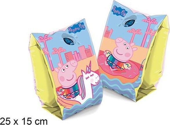 Braccioli-Gonfiabili-Peppa-Pig-Mare-Piscina-Nuoto-Per-Bambini-Manicotti-25x15cm