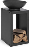 Braciere-Yes-Everyday-0782418-EFESTO-Con-Porta-Legna-Nero