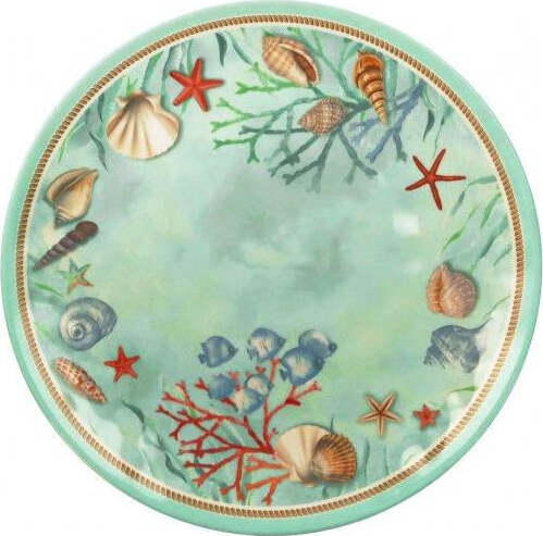 Brandani-Piatto-piano-D.-27cm-REEF-Azzurro-51972-in-Melamina