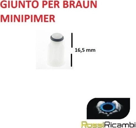 BRAUN -  GIUNTO X ROBOT FRULLATORE IMMERSIONE MULTIQUICK 5/7, MINIPIMER BR67050811 Casa e cucina/Elettrodomestici per la cucina/Accessori e parti di ricambio/Parti di ricambio per Robot da cucina Rossi Ricambi - Venetico Marina, Commerciovirtuoso.it