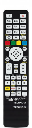 Bravo-Telecomando-Techno-3-Programmabile-Per-TV-dtt-vcr-dvd-sky