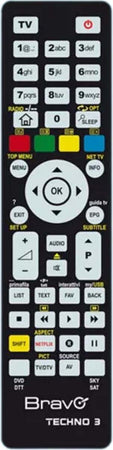 Bravo-Telecomando-Techno-3-Programmabile-Per-TV-dtt-vcr-dvd-sky