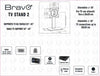 Bravo-TV-Stand-2-Supporto-Da-Tavolo-Portata-23”-43”-max-40kg