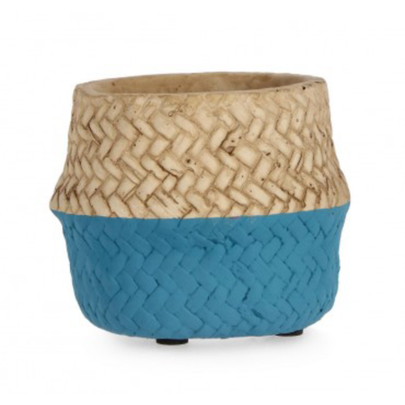 Vaso per uso interno "brazil" tondo naturale cemento Ø10x8h