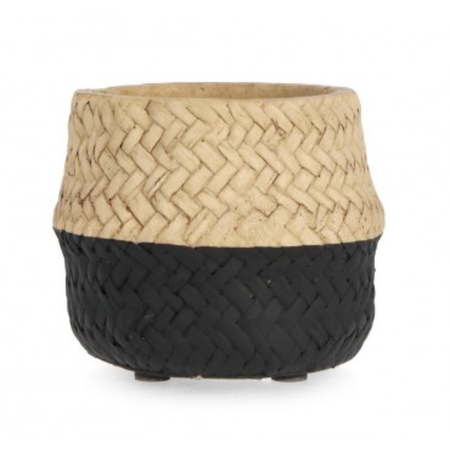Vaso per uso interno "brazil" tondo naturale cemento Ø10x8h